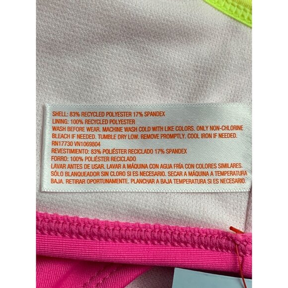 Cat & Jack Junior Girls Bikini Set Pink/Neon Green Two-Piece Swimwear Size XL - Picture 9 of 9